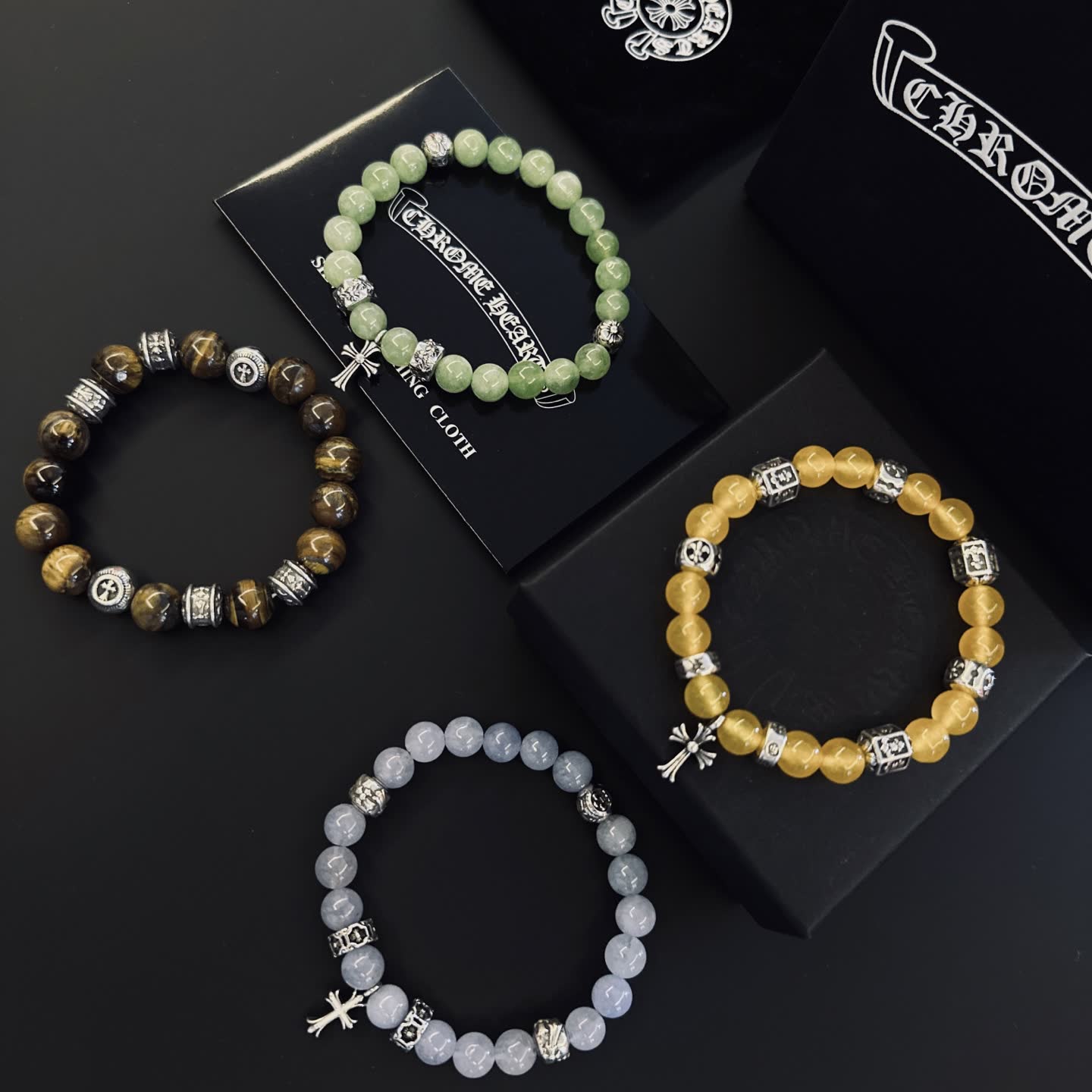 Chrome Hearts Gemstone Bracelets Set